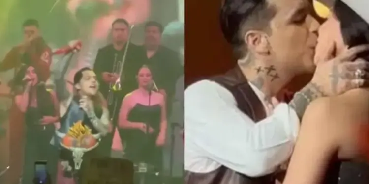 En pleno concierto Nodal dedica canción a Ángela Aguilar